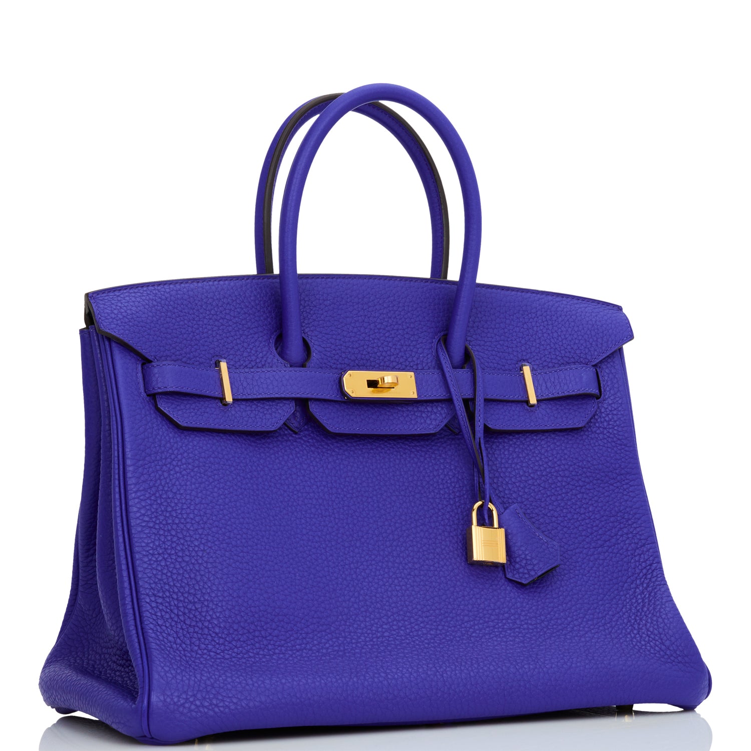 Top Quality HMS Special Order (HSS) Birkin 35 Bleu Electric Verso Clemence Gold Hardware