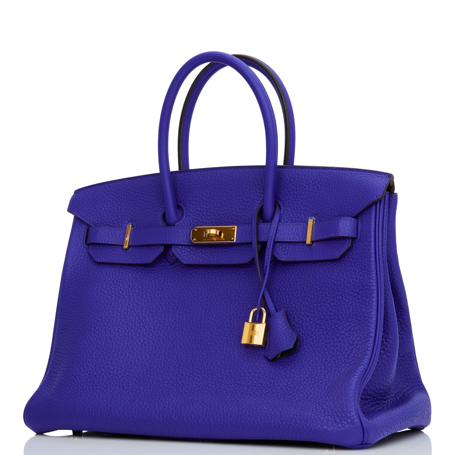 Top Quality HMS Special Order (HSS) Birkin 35 Bleu Electric Verso Clemence Gold Hardware