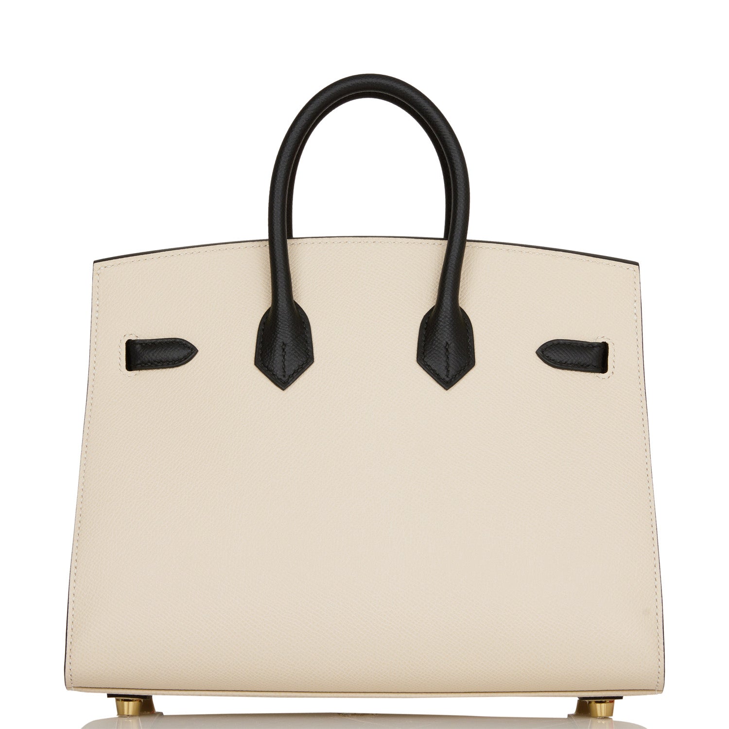 HMS Special Order (HSS) Birkin Sellier 25 Craie and Black Epsom Gold Hardware