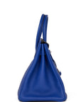 Top Quality HMS Birkin 35 Bleu Electric Togo Palladium Hardware