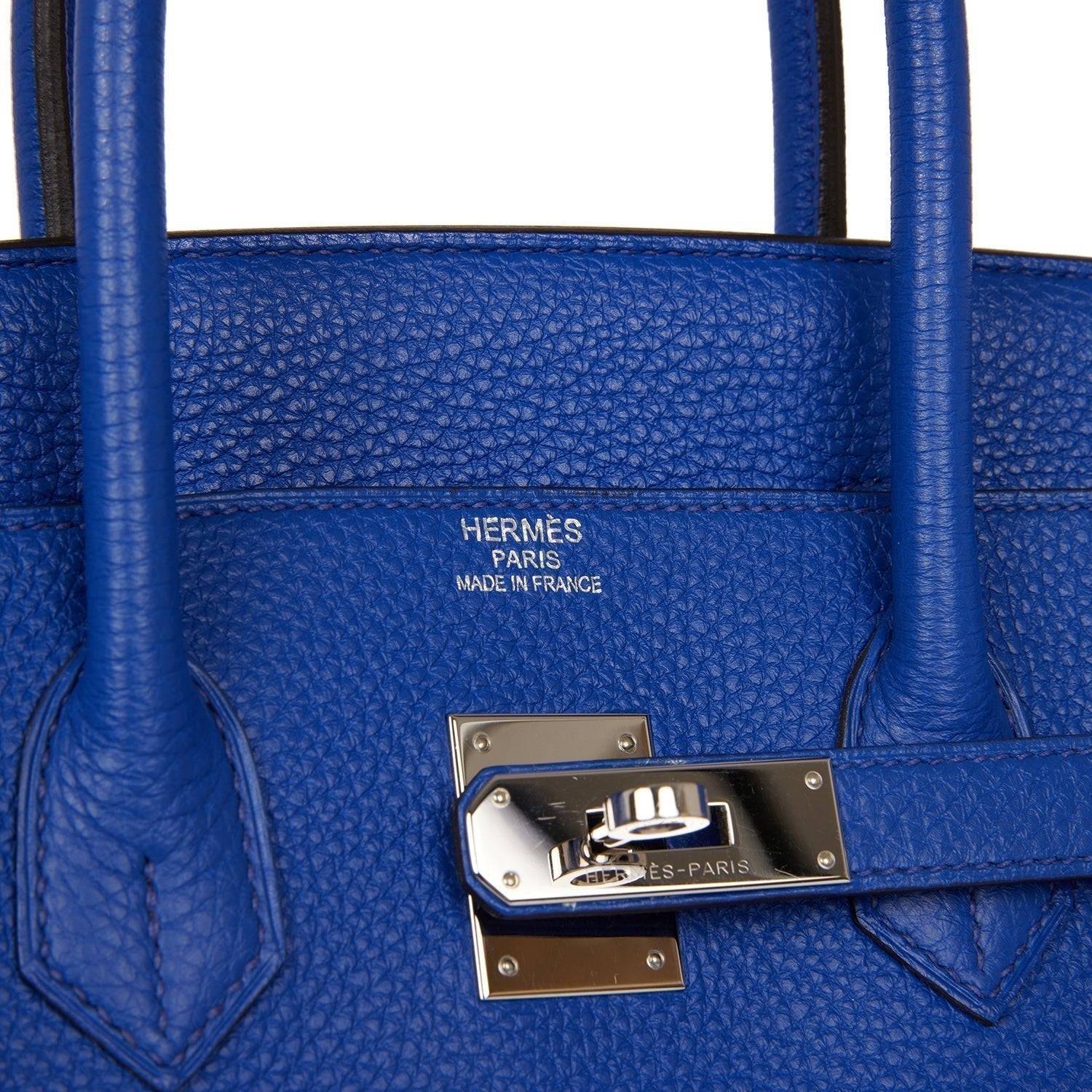 Top Quality HMS Birkin 35 Bleu Electric Togo Palladium Hardware