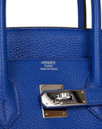 Top Quality HMS Birkin 35 Bleu Electric Togo Palladium Hardware