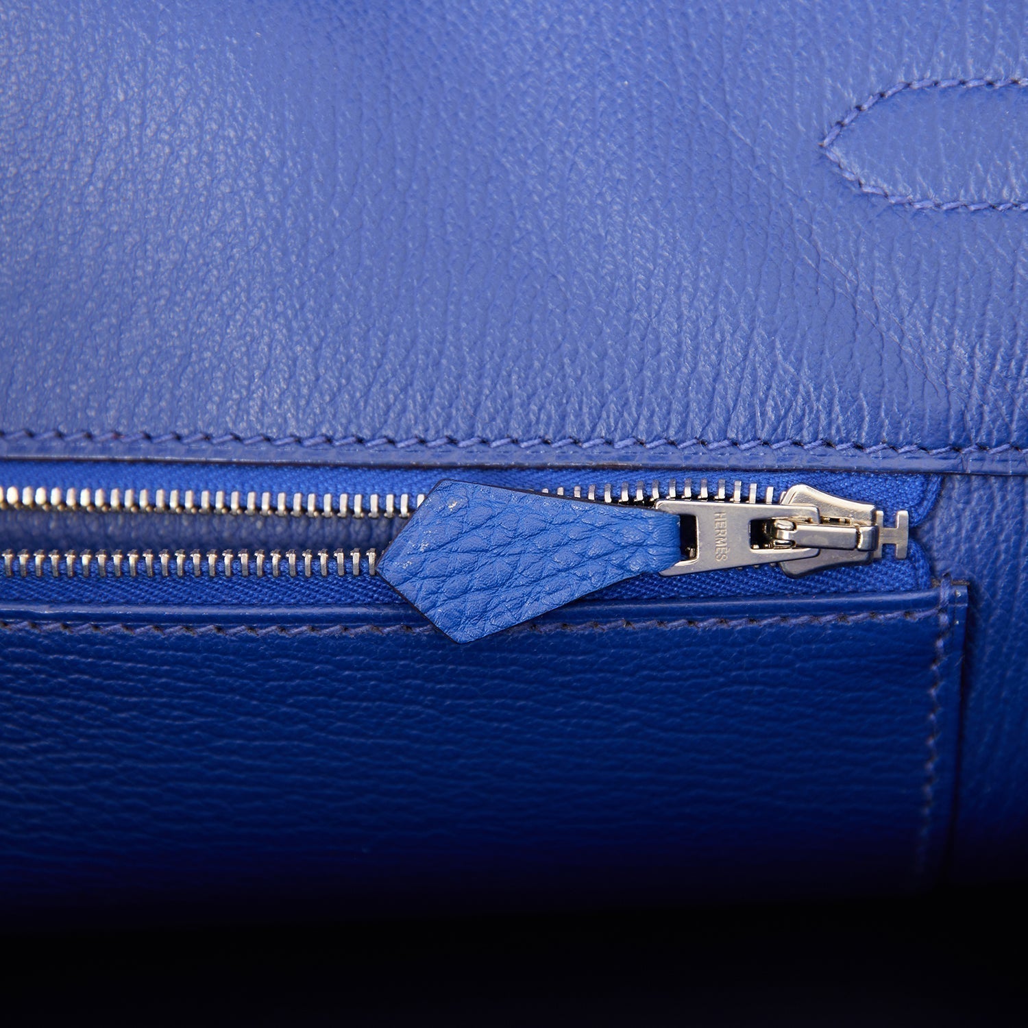 Top Quality HMS Birkin 35 Bleu Electric Togo Palladium Hardware
