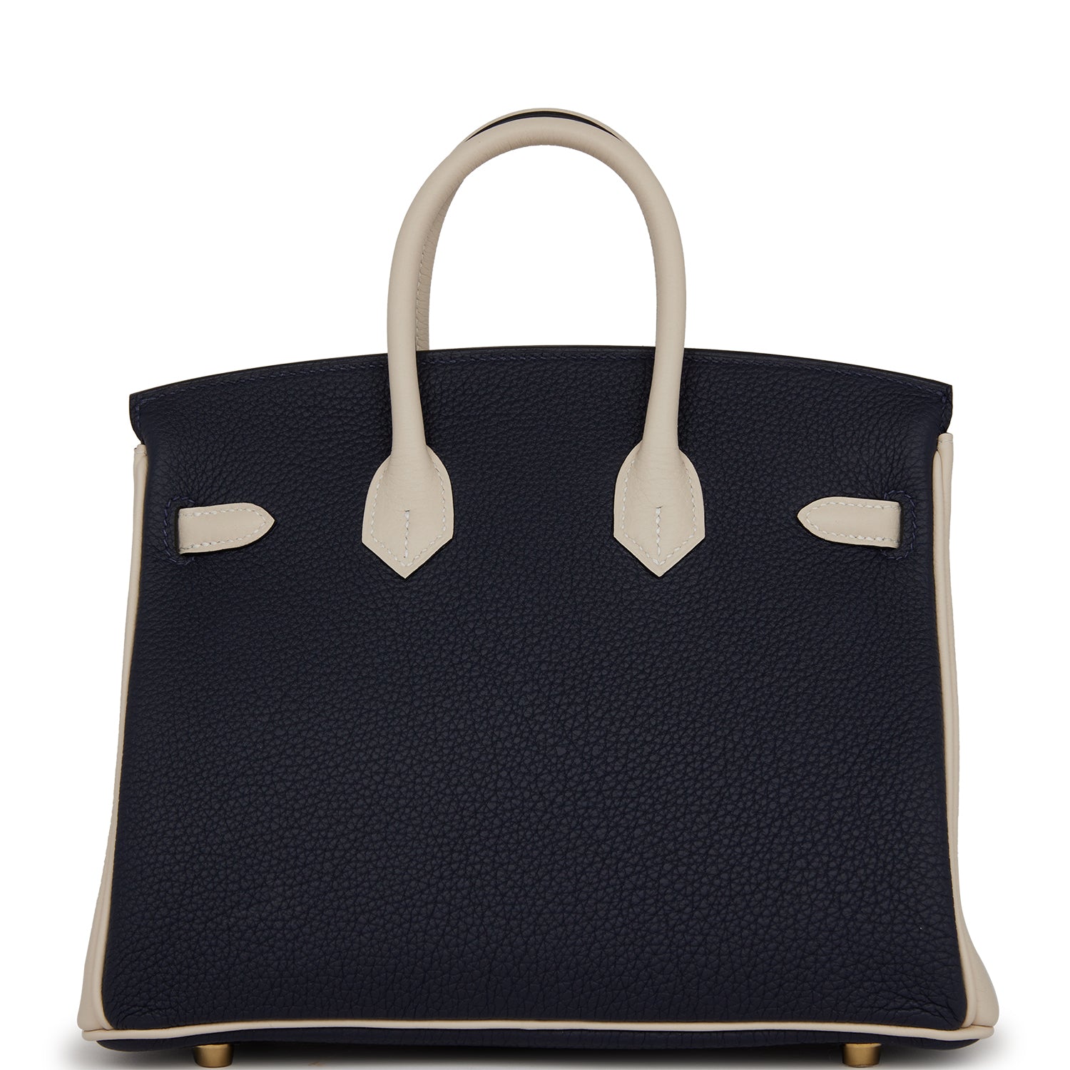 HMS Special Order (HSS) Birkin 25 Bleu Nuit and Craie Togo Gold Hardware
