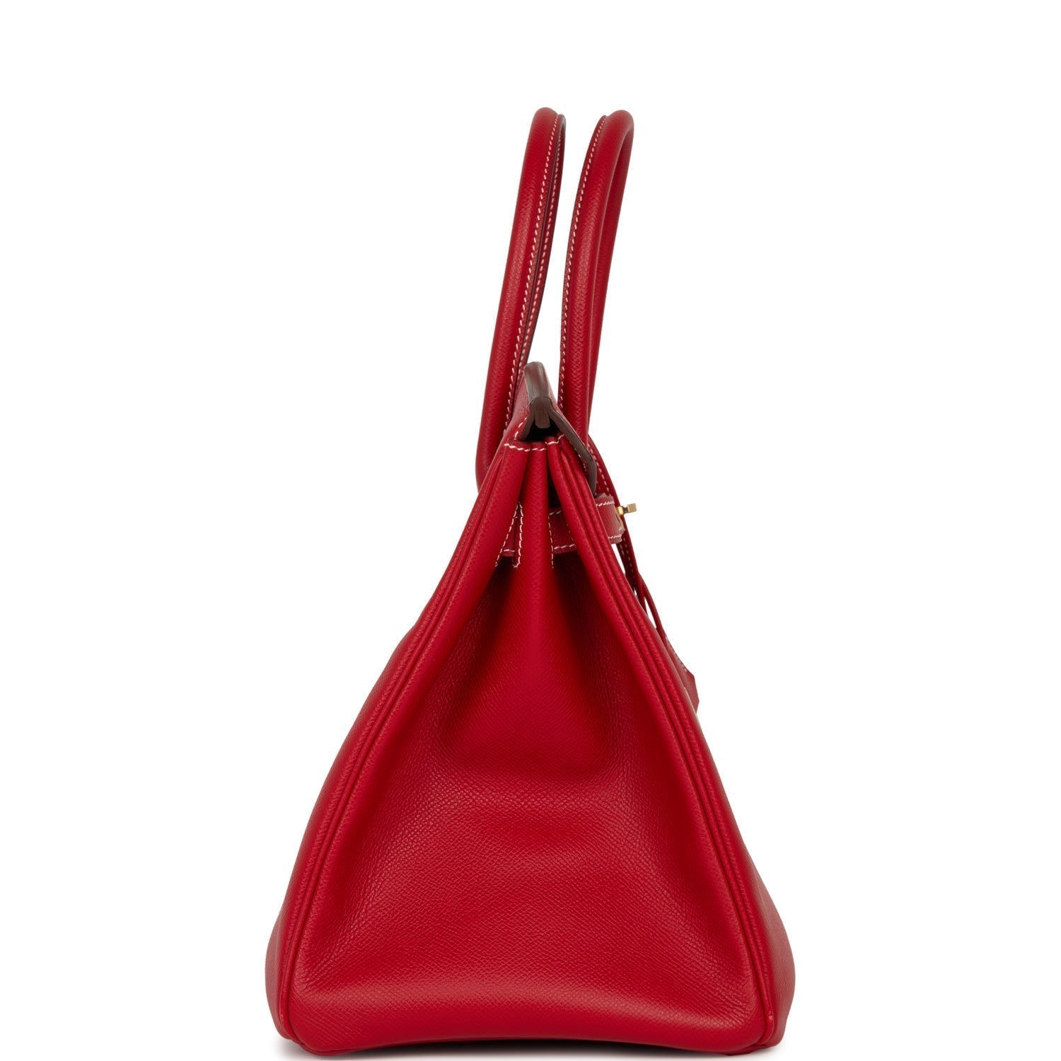 Top Quality HMS Birkin 35 Rouge Casaque Candy Epsom Permabrass Hardware