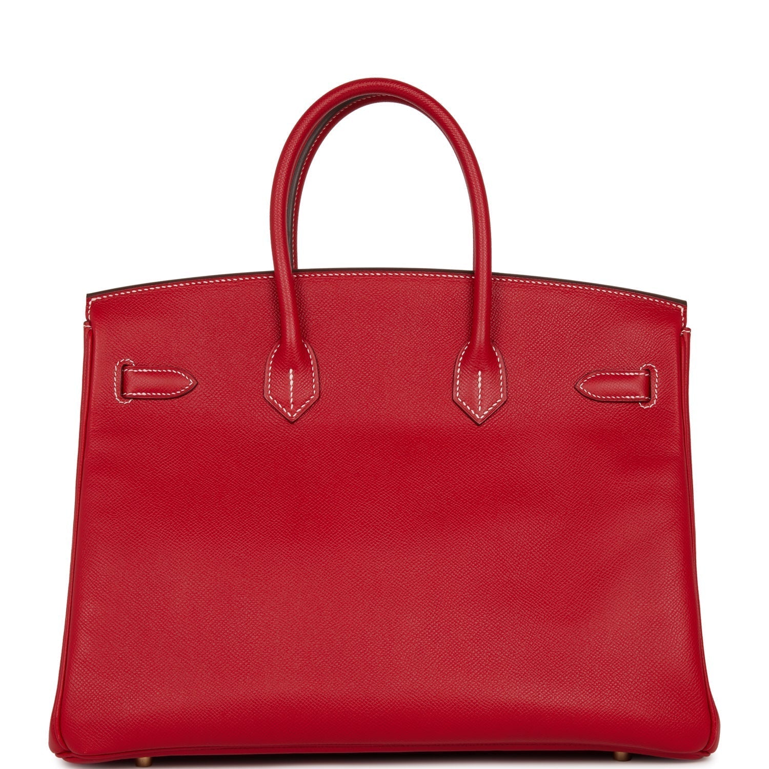 Top Quality HMS Birkin 35 Rouge Casaque Candy Epsom Permabrass Hardware