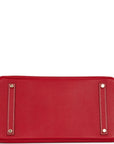 Top Quality HMS Birkin 35 Rouge Casaque Candy Epsom Permabrass Hardware