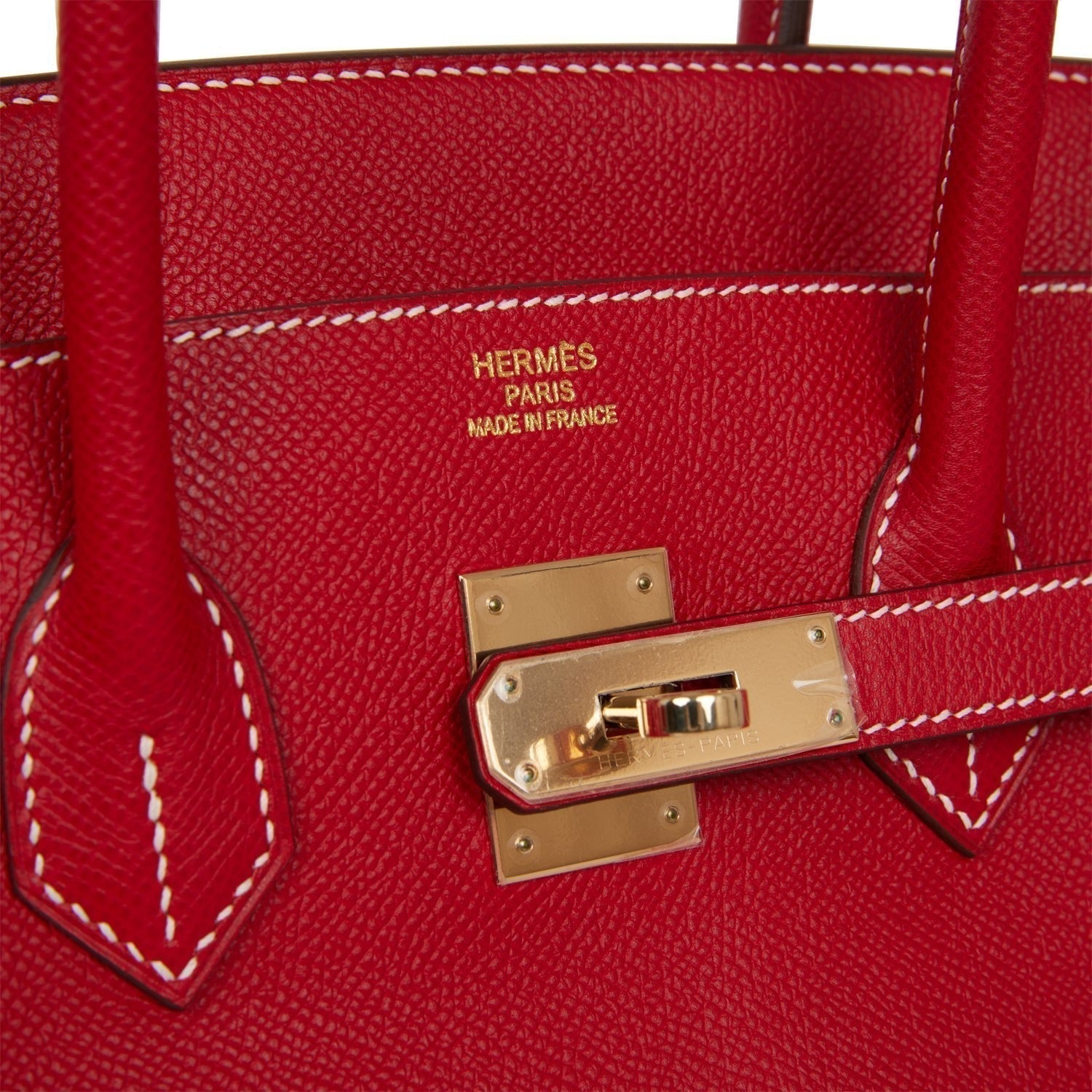 Top Quality HMS Birkin 35 Rouge Casaque Candy Epsom Permabrass Hardware