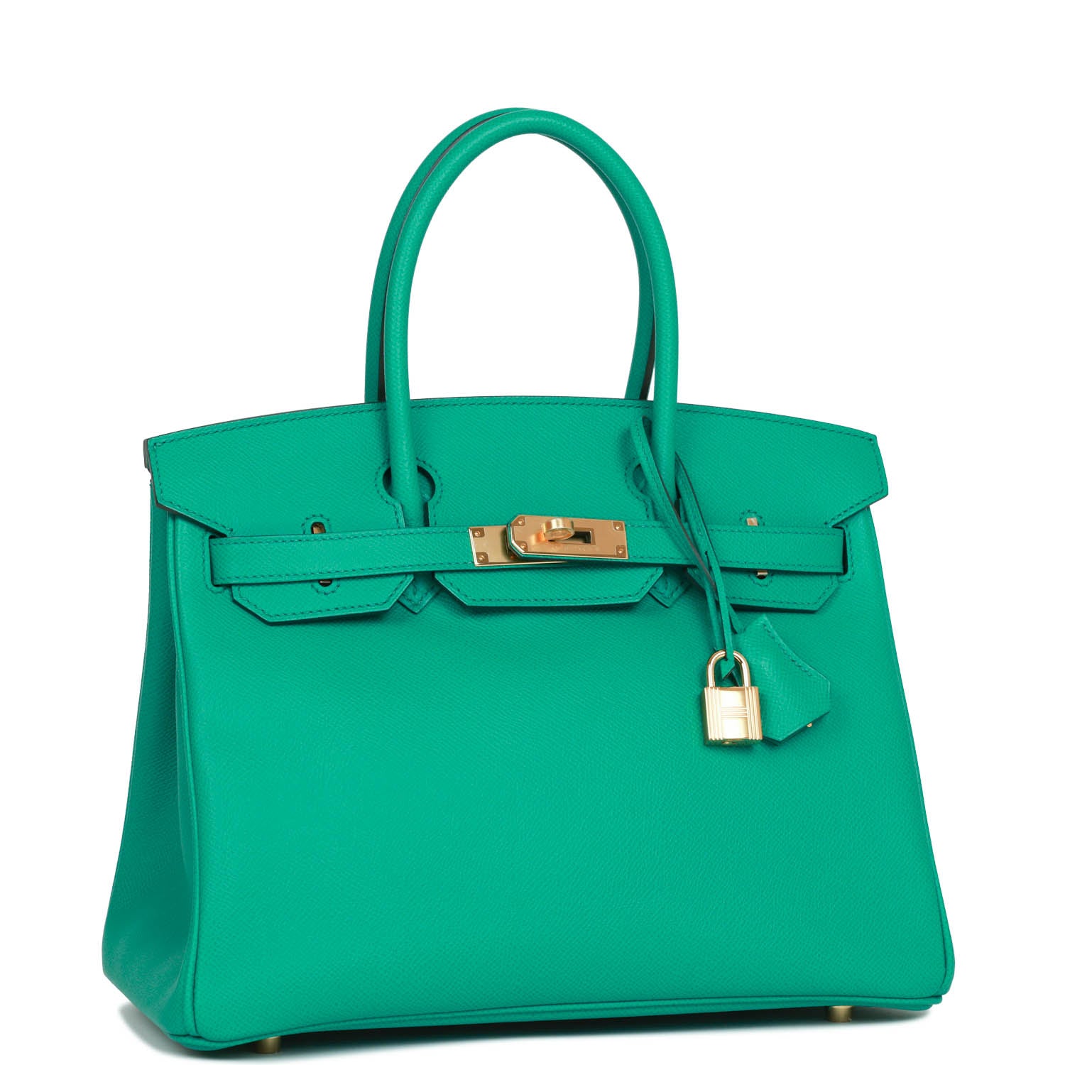HMS Birkin 30 Vert Jade Epsom Gold Hardware