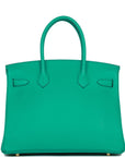 HMS Birkin 30 Vert Jade Epsom Gold Hardware