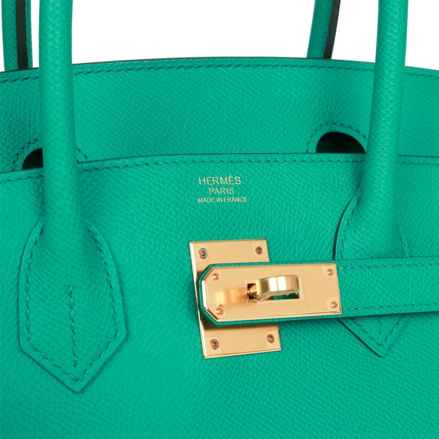 HMS Birkin 30 Vert Jade Epsom Gold Hardware