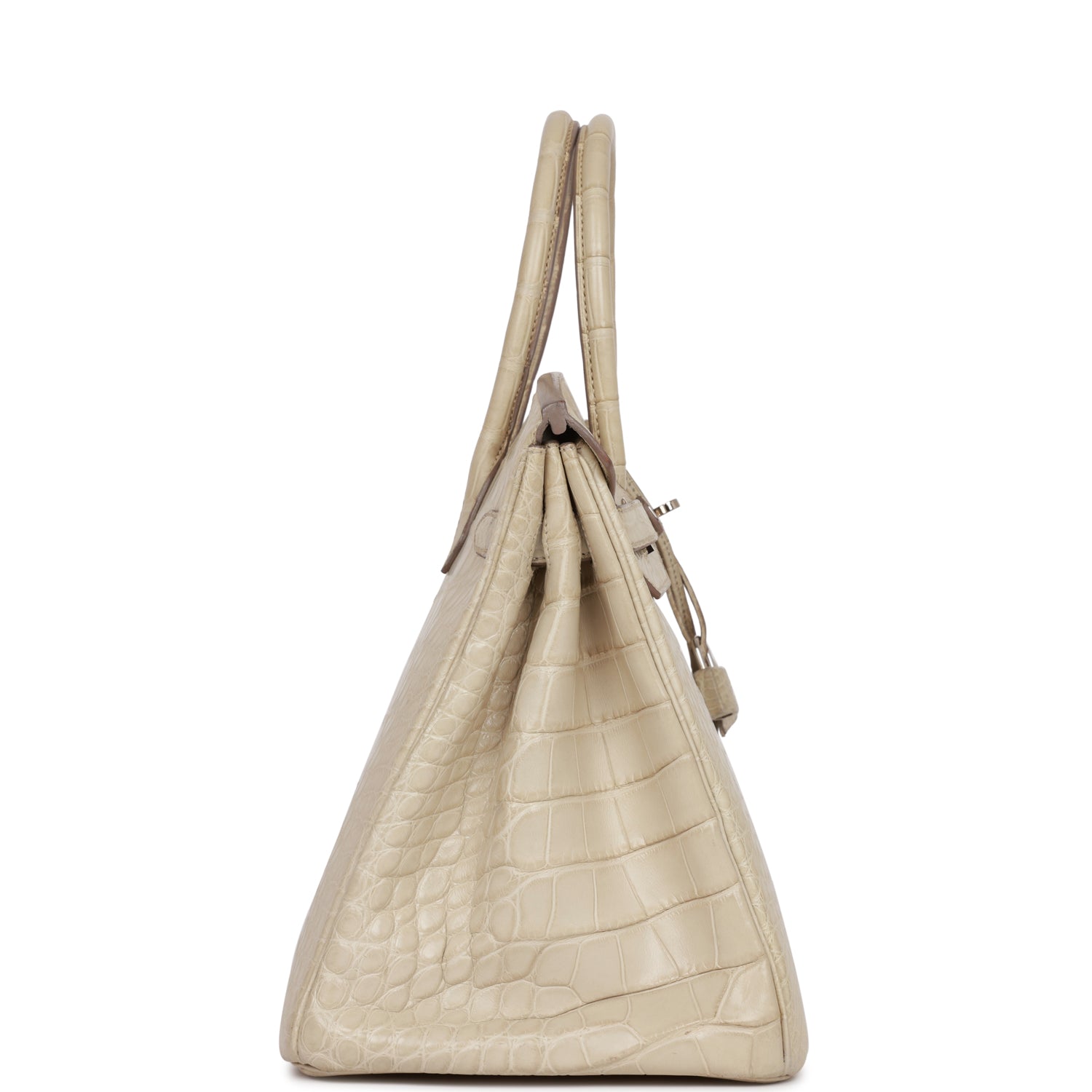 Top Quality HMS Birkin 35 Beton Matte Alligator Palladium Hardware