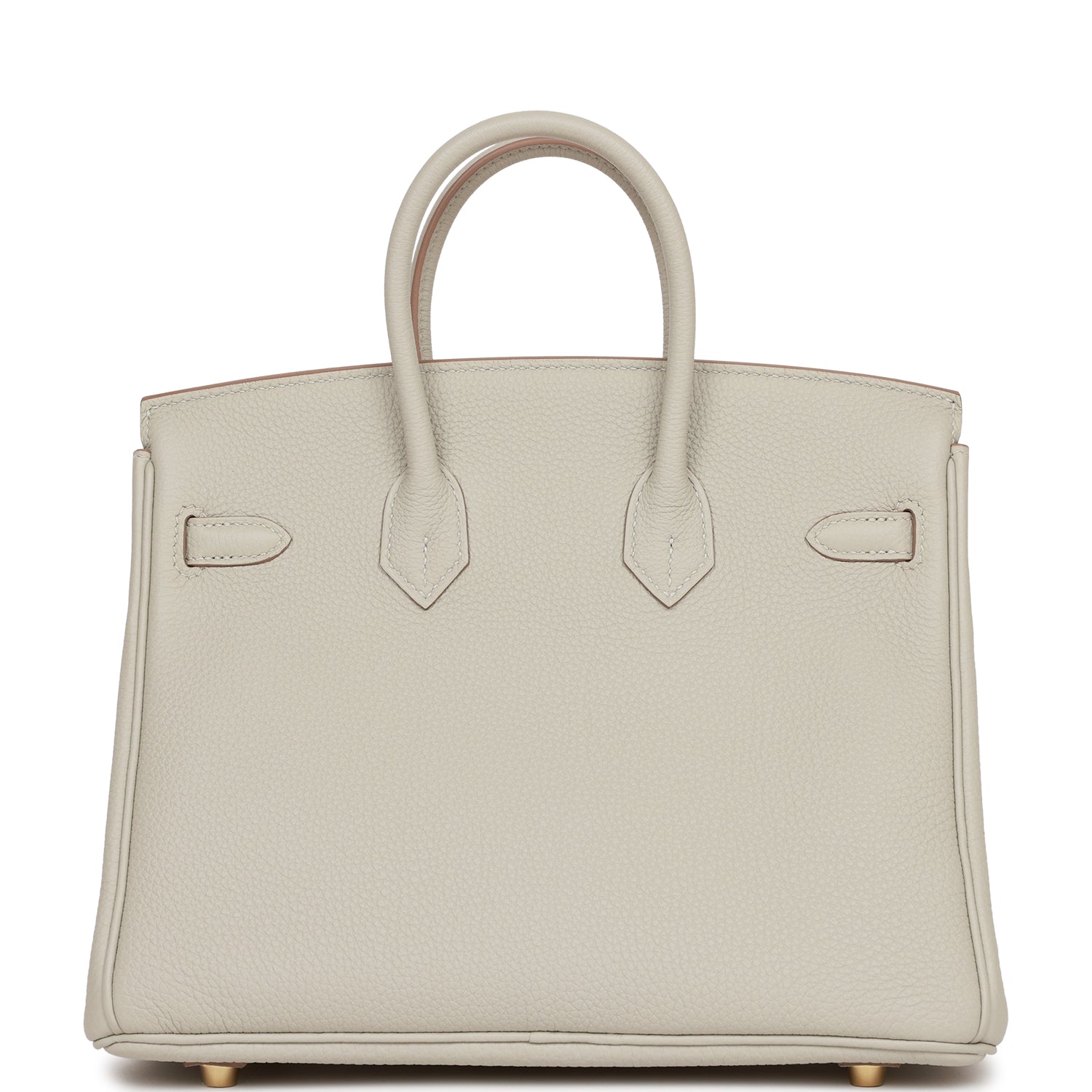 HMS Birkin 25 Gris Perle Togo Gold Hardware