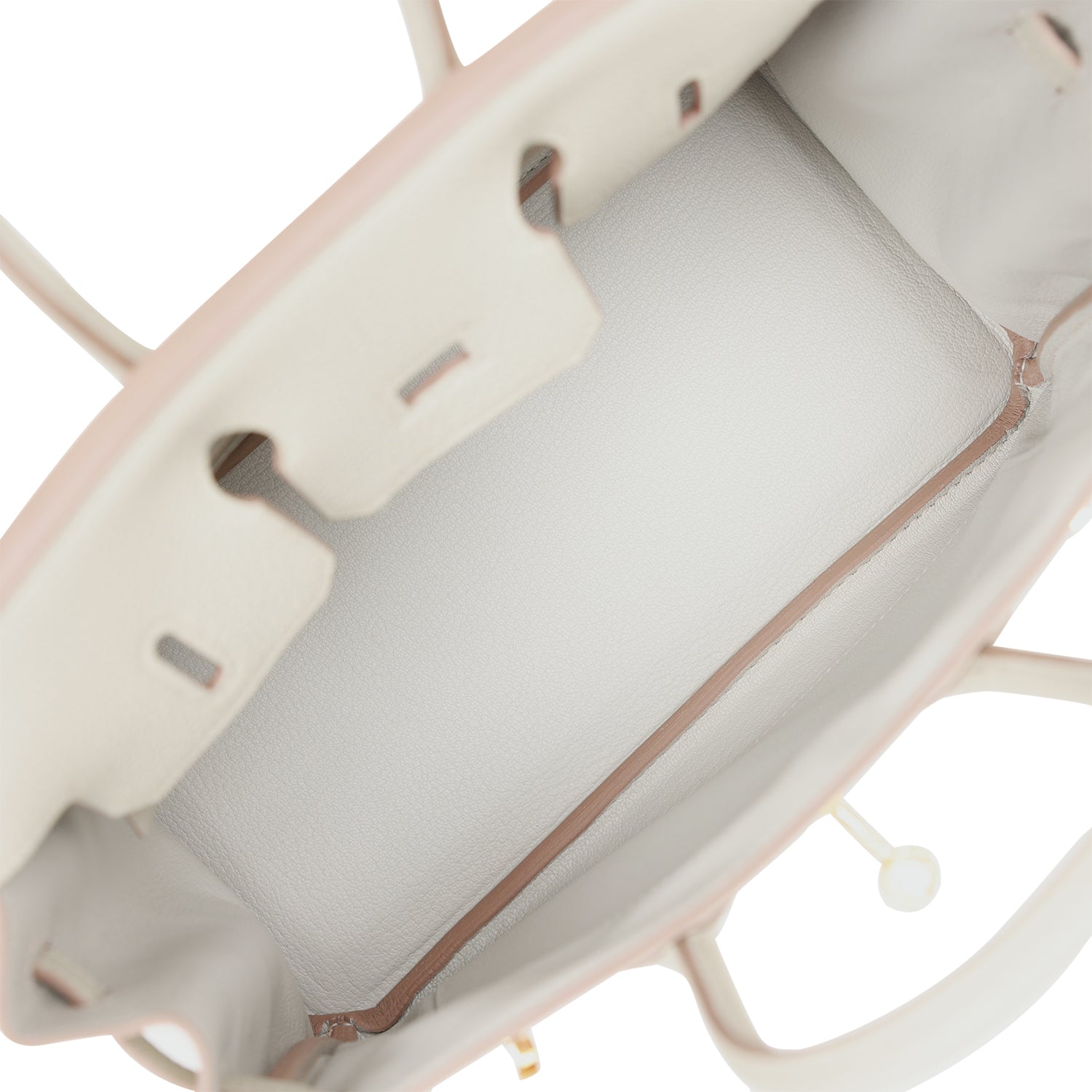 HMS Birkin 25 Gris Perle Togo Gold Hardware