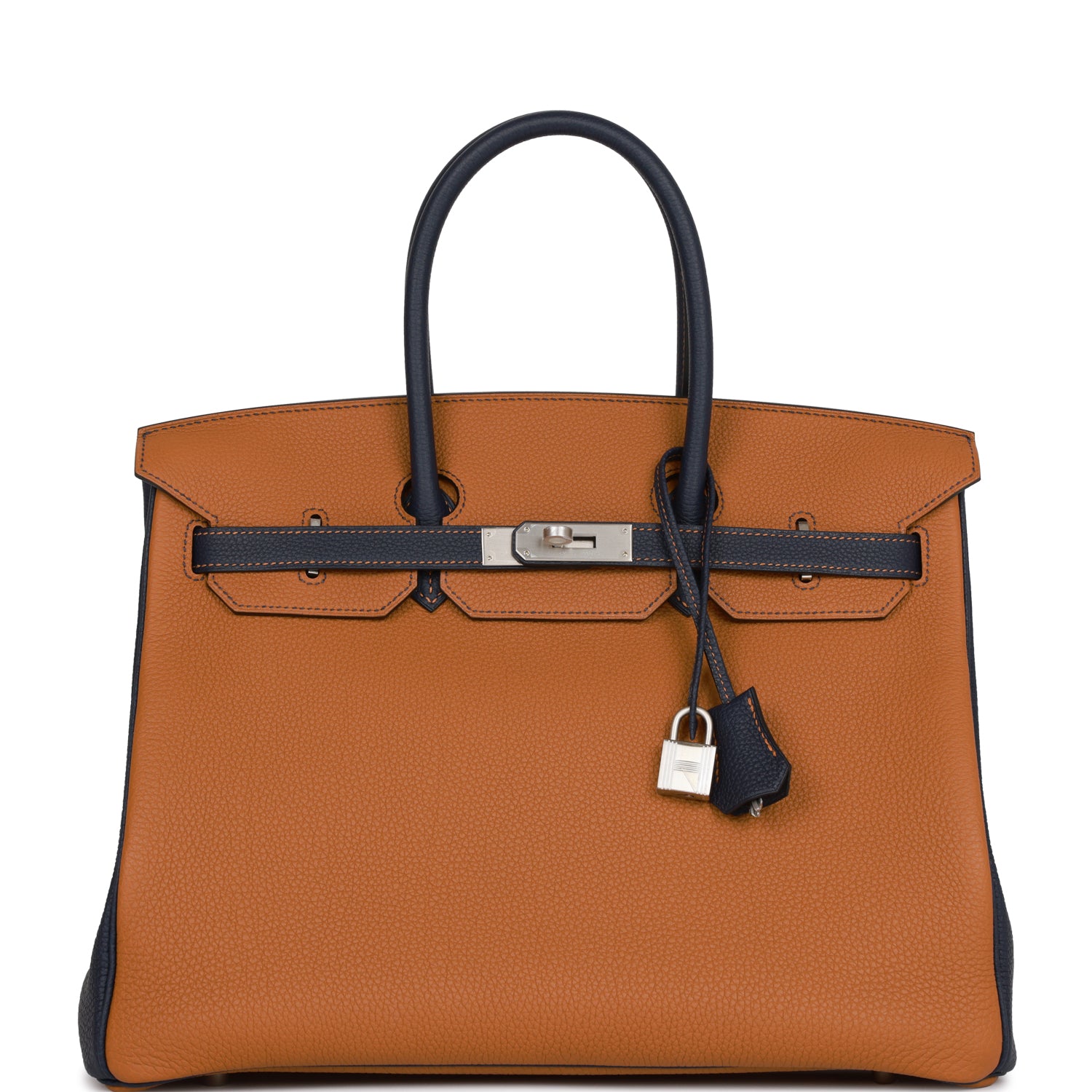 HMS Special Order (HSS) Birkin 35 Gold and Bleu Nuit Togo Brushed Palladium Hardware
