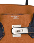 HMS Special Order (HSS) Birkin 35 Gold and Bleu Nuit Togo Brushed Palladium Hardware