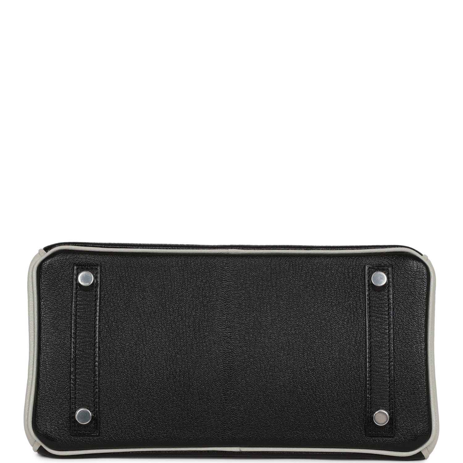 HMS Special Order (HSS) Birkin 25 Black and Gris Perle Chèvre Brushed Palladium Hardware