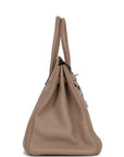 Top Quality HMS Birkin 35 Gris Tourterelle Togo Palladium Hardware