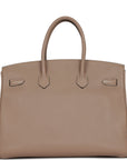 Top Quality HMS Birkin 35 Gris Tourterelle Togo Palladium Hardware