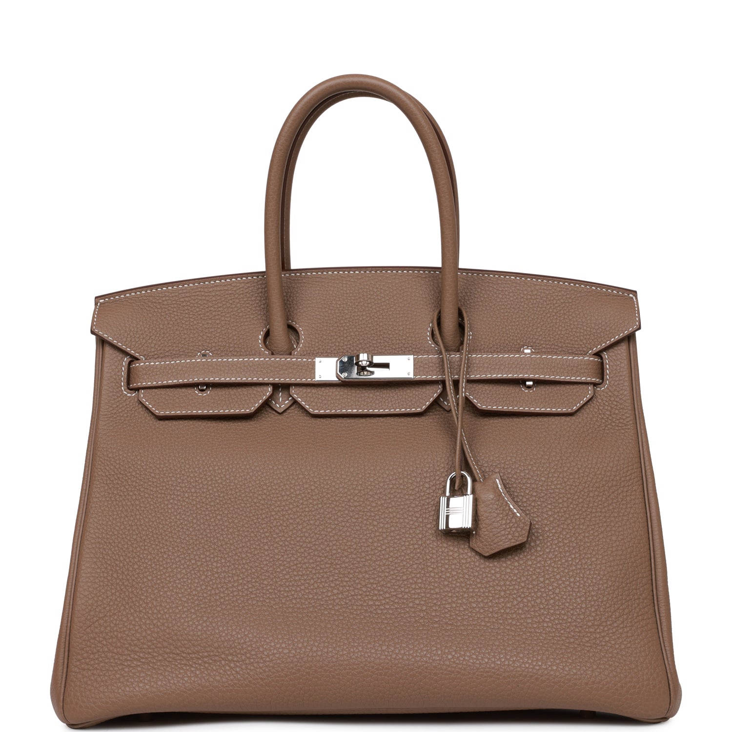 Top Quality HMS Birkin 35 Etoupe Togo Palladium Hardware