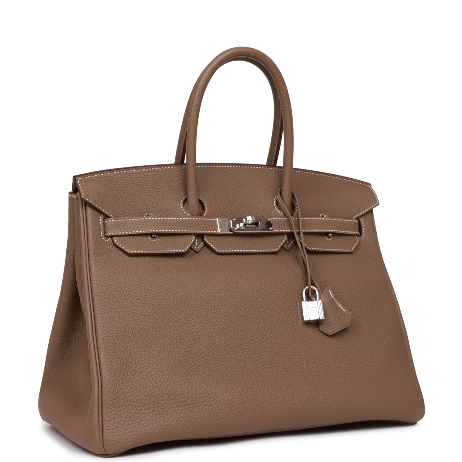 Top Quality HMS Birkin 35 Etoupe Togo Palladium Hardware
