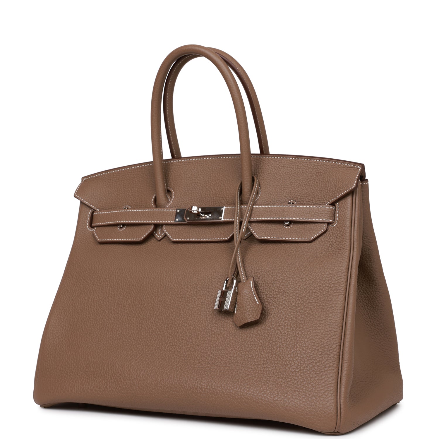 Top Quality HMS Birkin 35 Etoupe Togo Palladium Hardware