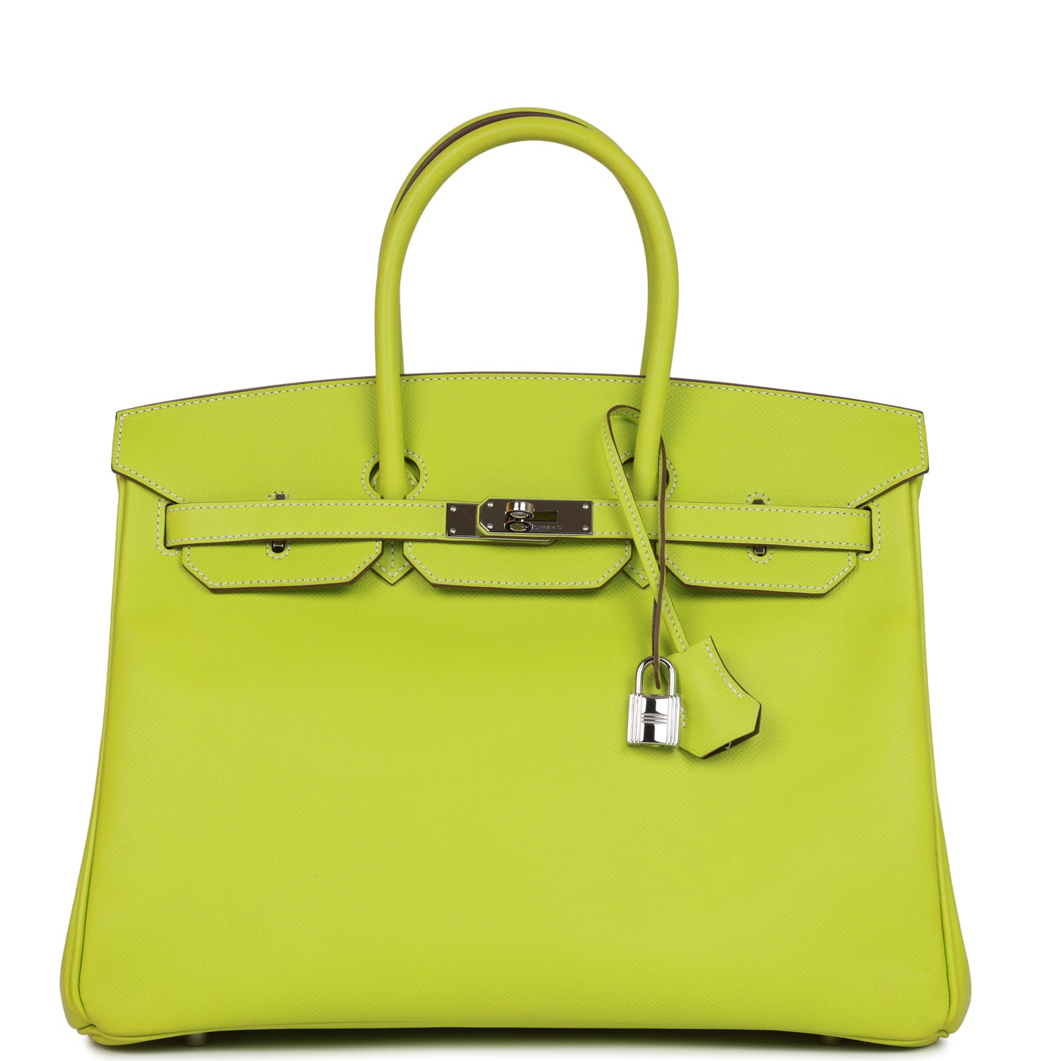 Top Quality HMS Birkin 35 Kiwi Candy Epsom Palladium Hardware