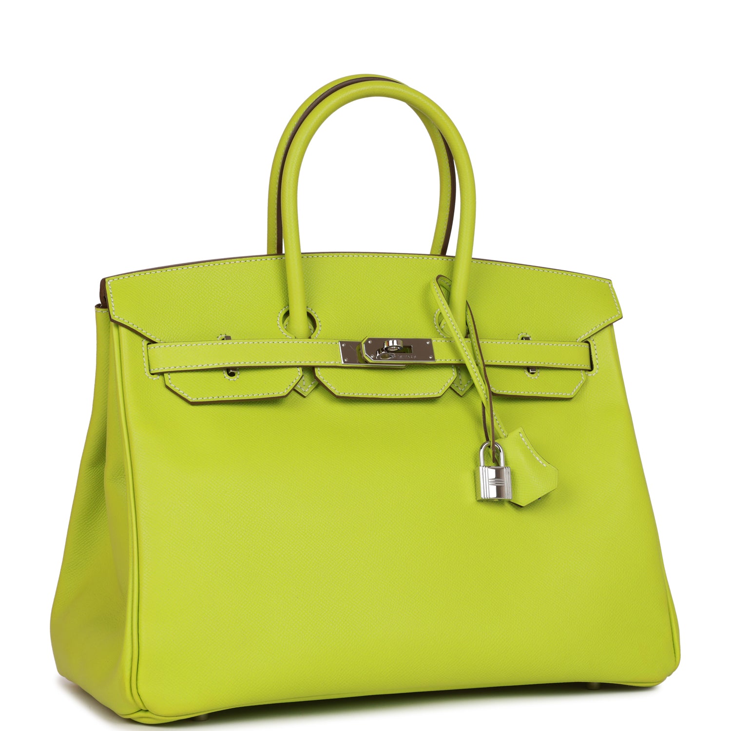 Top Quality HMS Birkin 35 Kiwi Candy Epsom Palladium Hardware