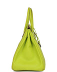 Top Quality HMS Birkin 35 Kiwi Candy Epsom Palladium Hardware