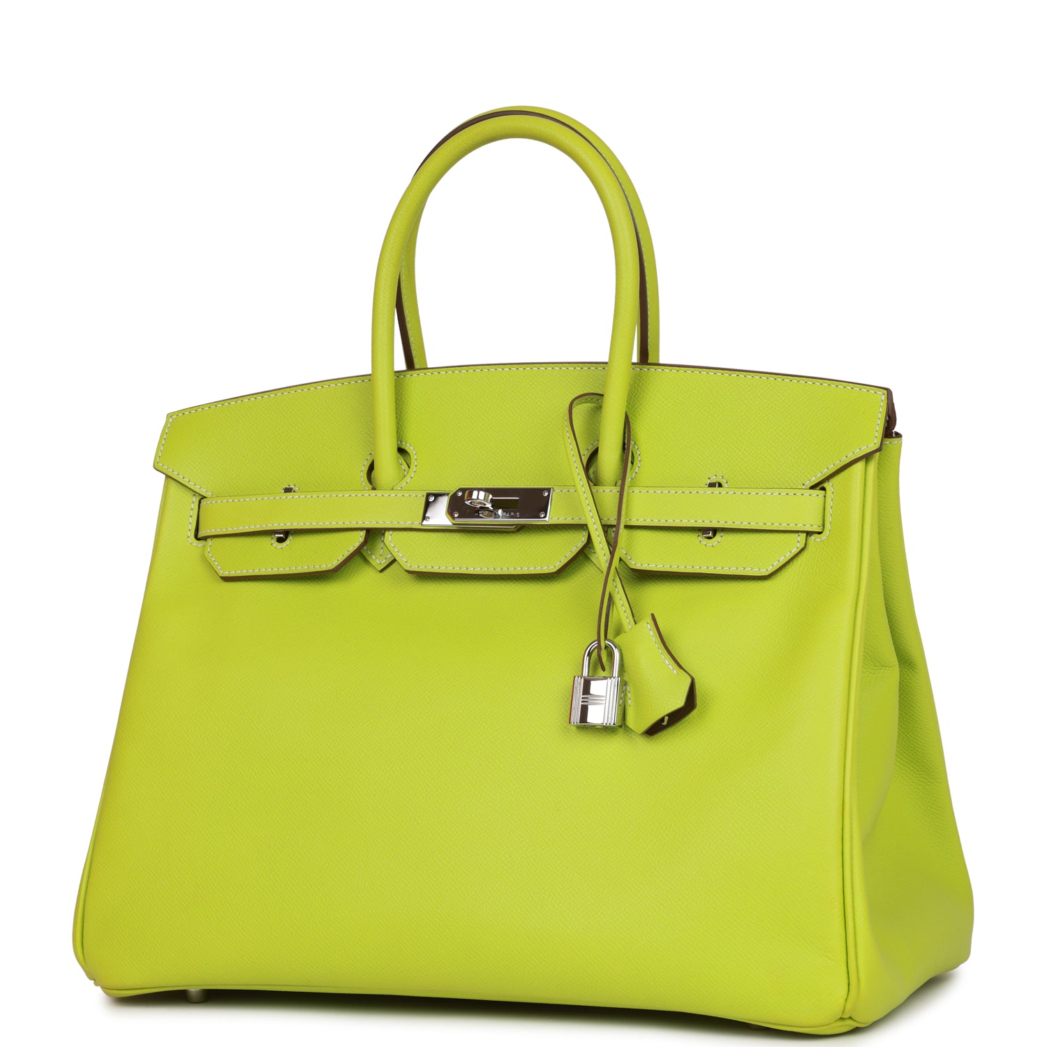 Top Quality HMS Birkin 35 Kiwi Candy Epsom Palladium Hardware