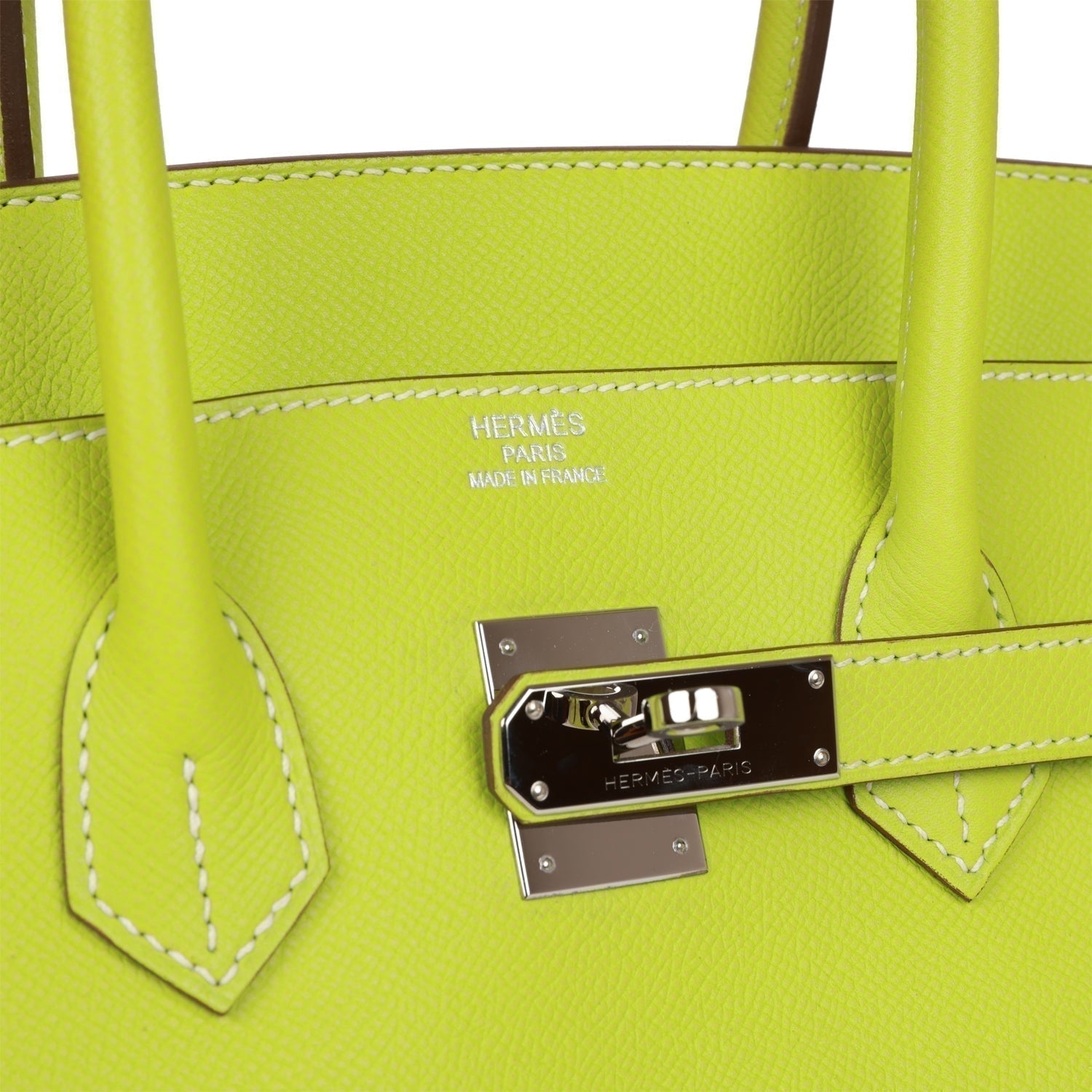 Top Quality HMS Birkin 35 Kiwi Candy Epsom Palladium Hardware