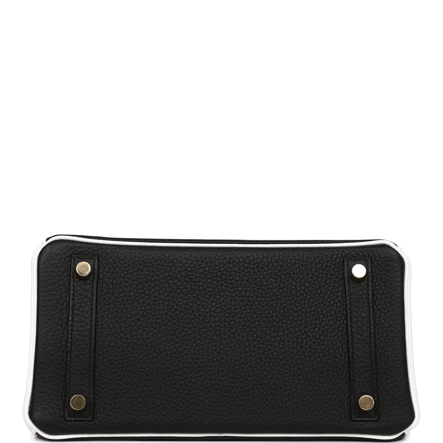 HMS Special Order (HSS) Birkin 25 Black and White Clemence Gold Hardware
