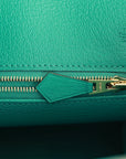 HMS Birkin 25 Vert Verone Ostrich Gold Hardware