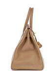 HMS Special Order (HSS) Birkin 35 Craie and Trench Clemence Brushed Gold Hardware