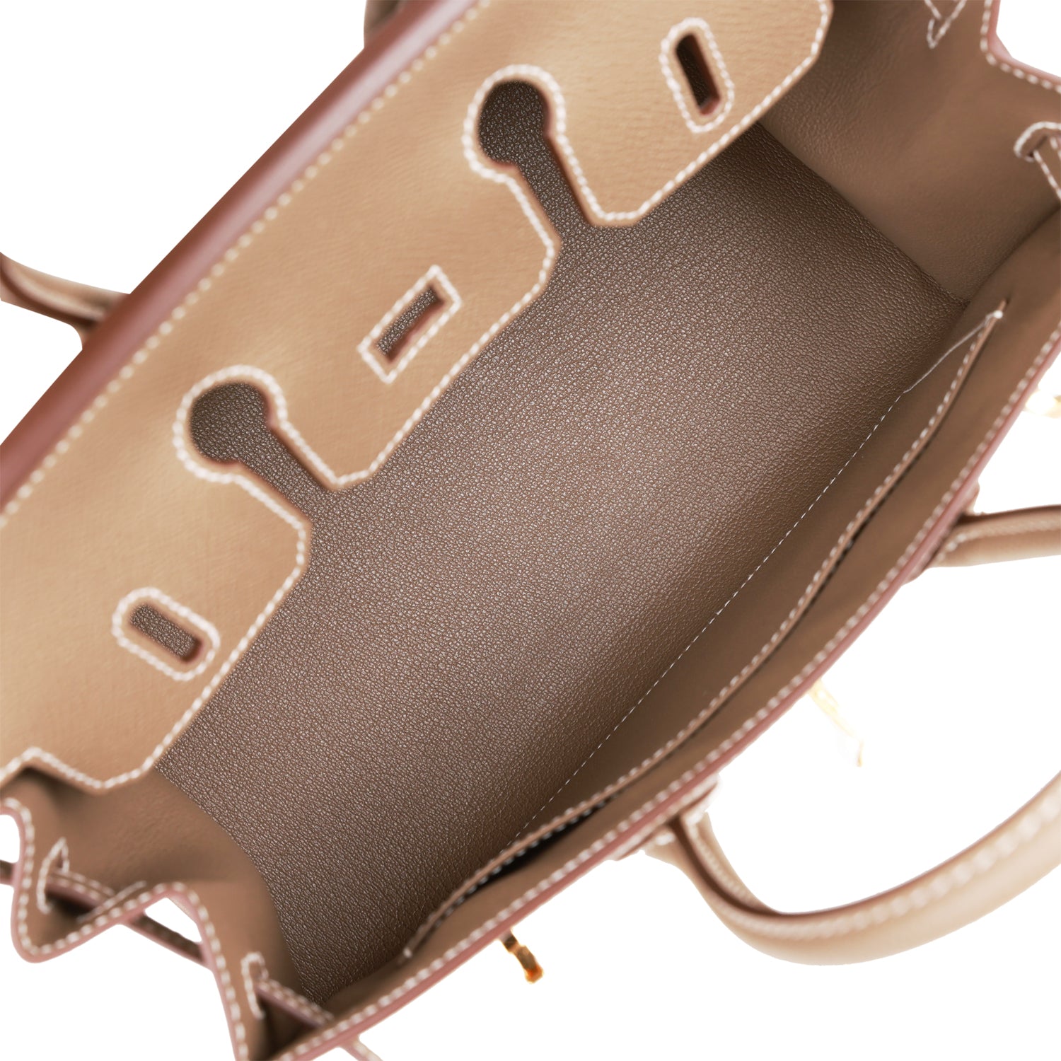 HMS Birkin Sellier 25 Etoupe Epsom Gold Hardware