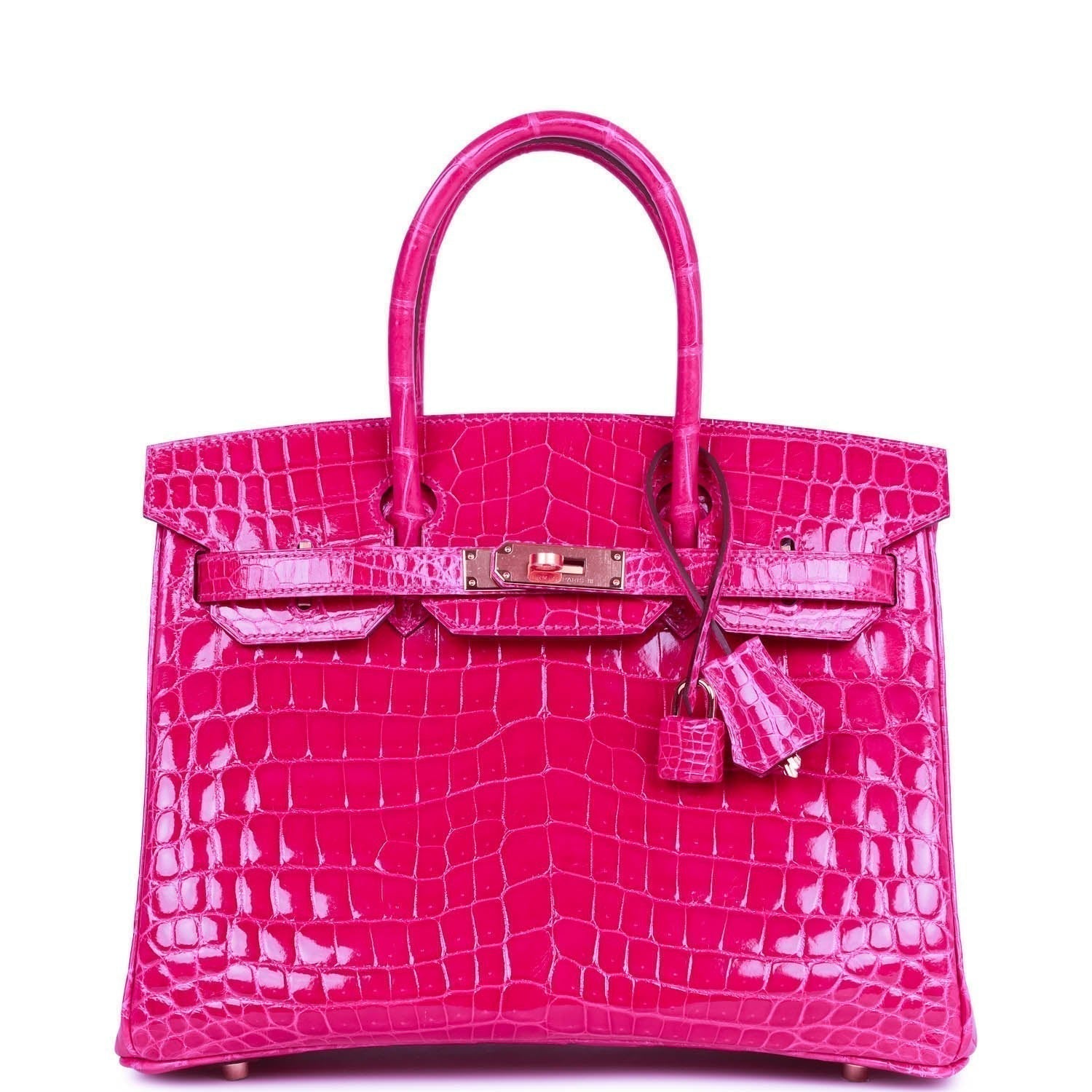 HMS Special Order (HSS) Birkin 30 Rose Scheherazade Shiny Niloticus Crocodile Gold Hardware