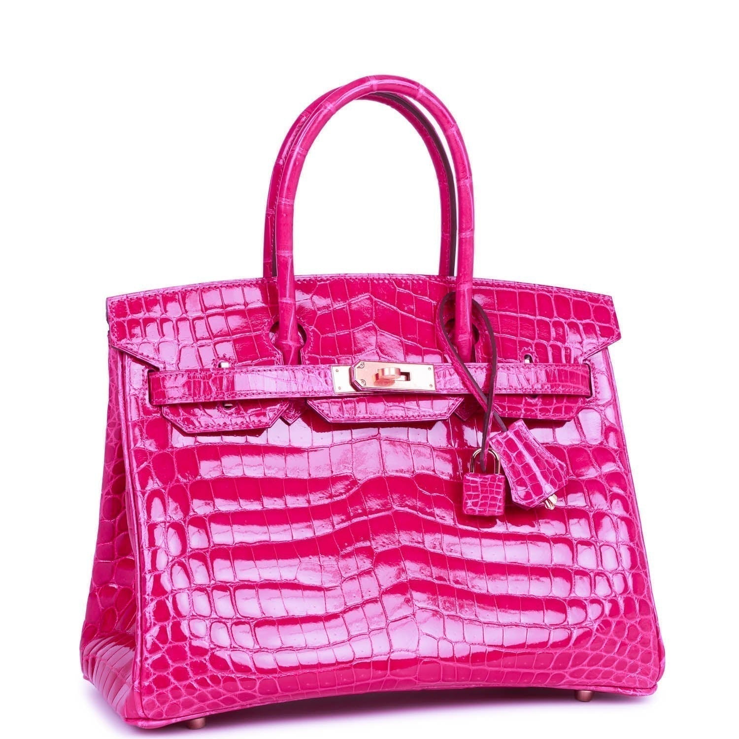 HMS Special Order (HSS) Birkin 30 Rose Scheherazade Shiny Niloticus Crocodile Gold Hardware