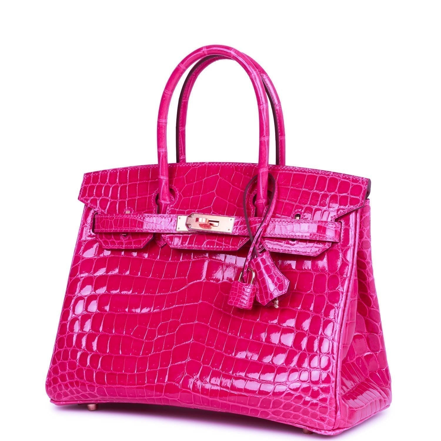 HMS Special Order (HSS) Birkin 30 Rose Scheherazade Shiny Niloticus Crocodile Gold Hardware