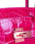 HMS Special Order (HSS) Birkin 30 Rose Scheherazade Shiny Niloticus Crocodile Gold Hardware