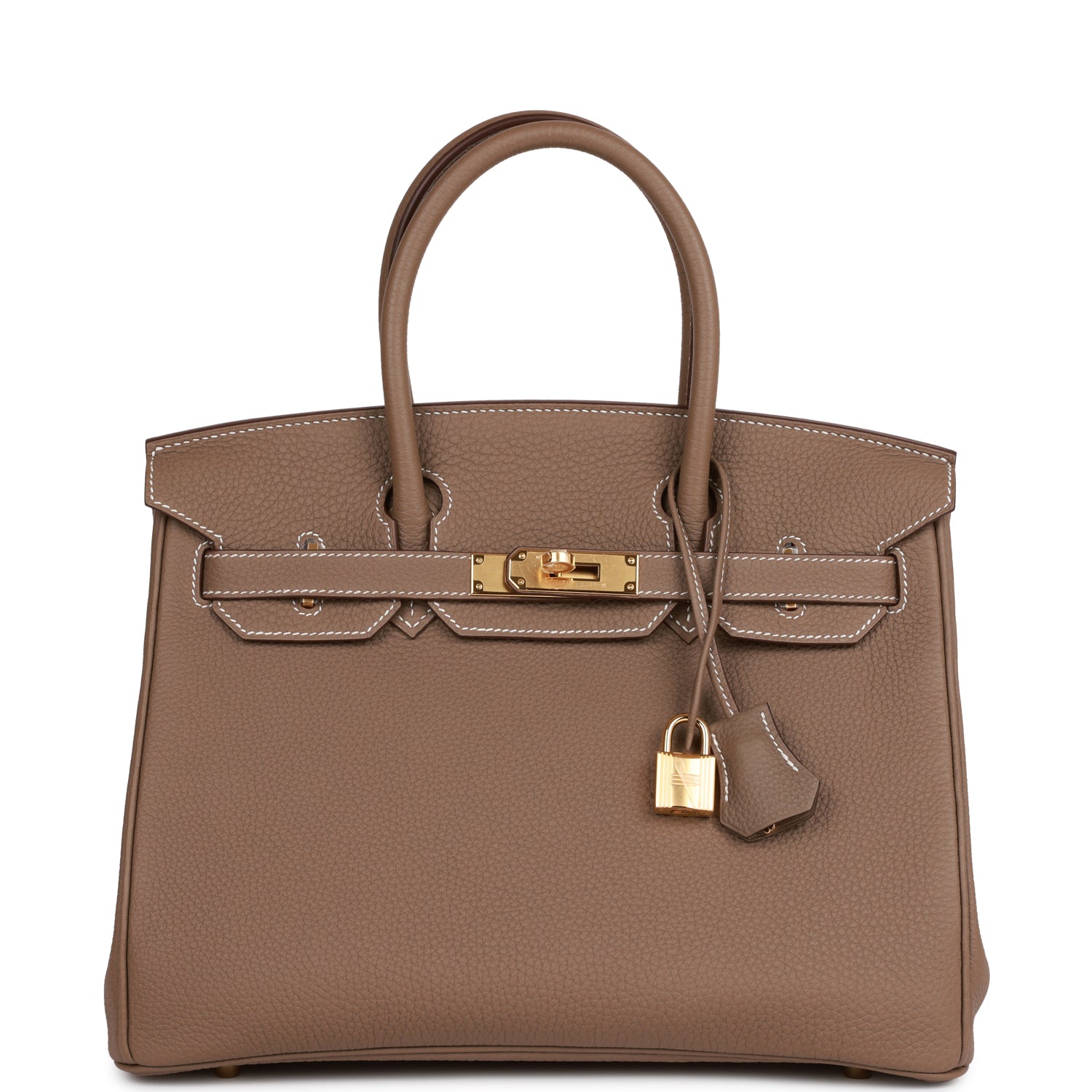 HMS Birkin 30 Etoupe Togo Gold Hardware