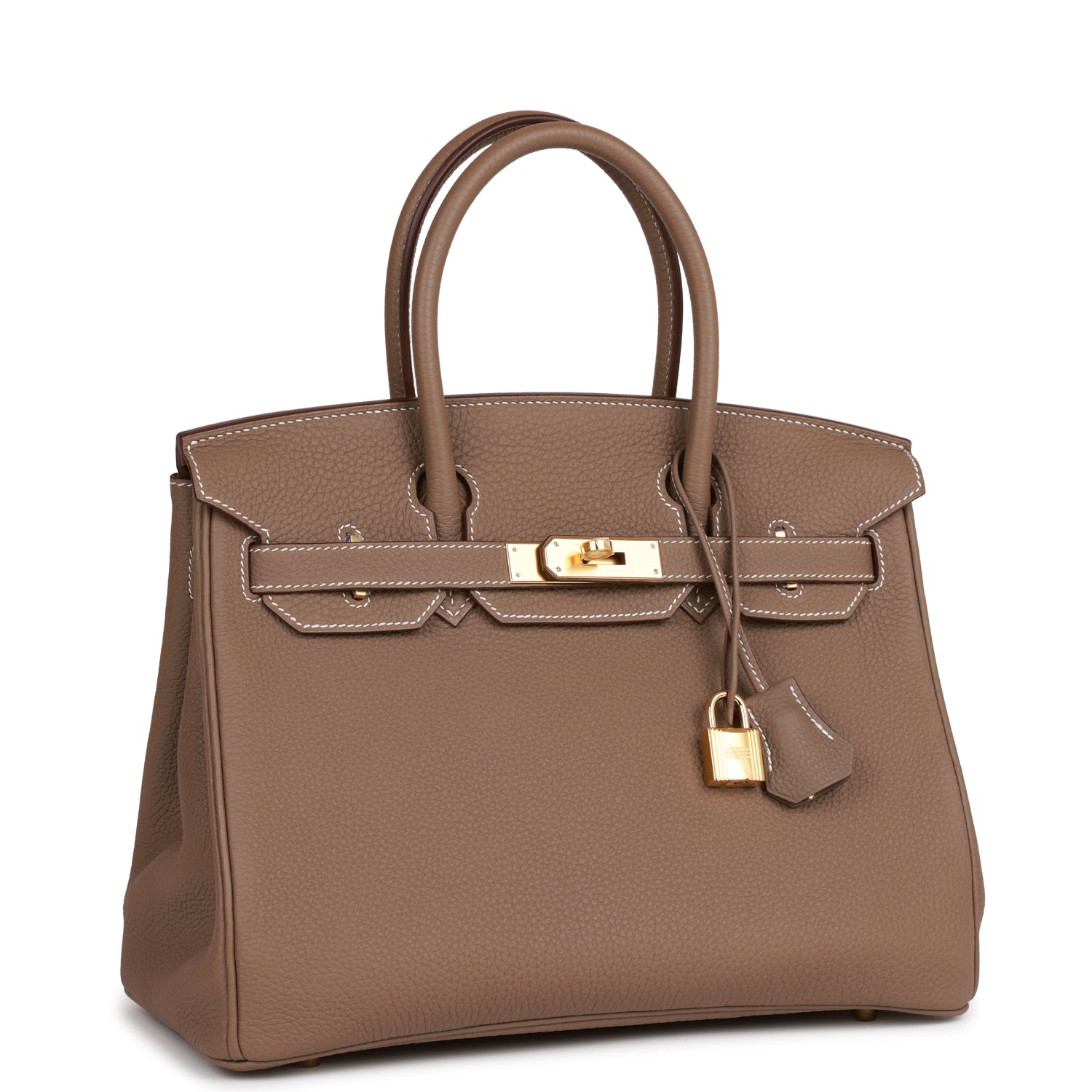 HMS Birkin 30 Etoupe Togo Gold Hardware