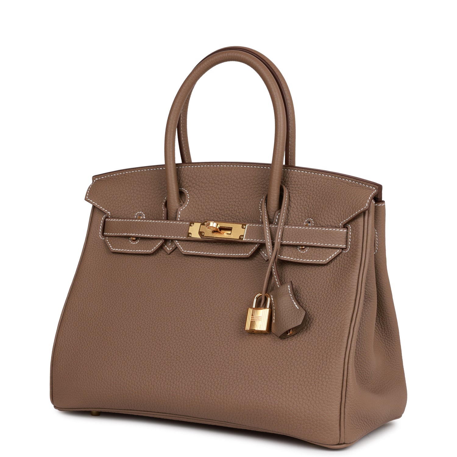 HMS Birkin 30 Etoupe Togo Gold Hardware