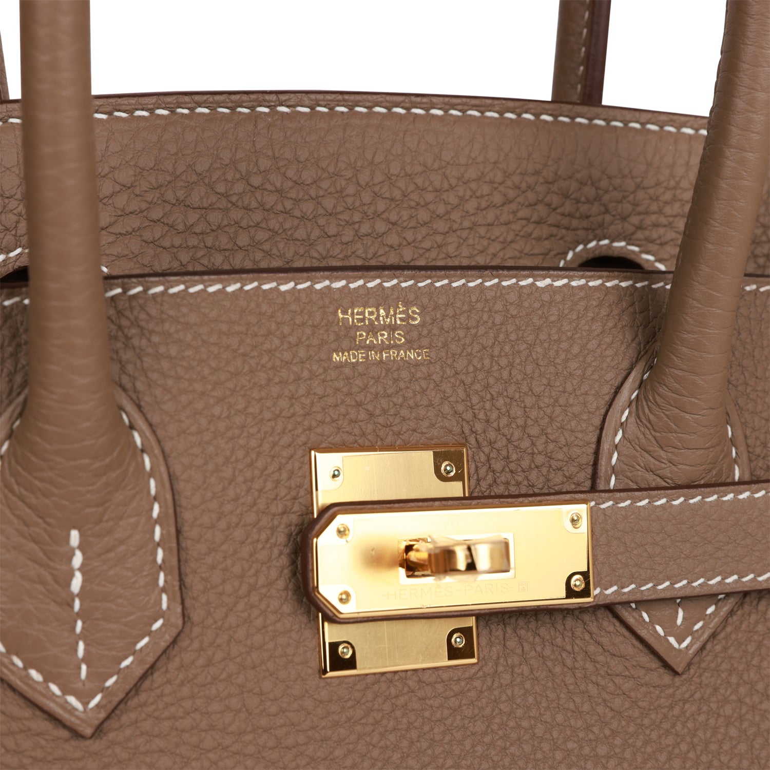 HMS Birkin 30 Etoupe Togo Gold Hardware