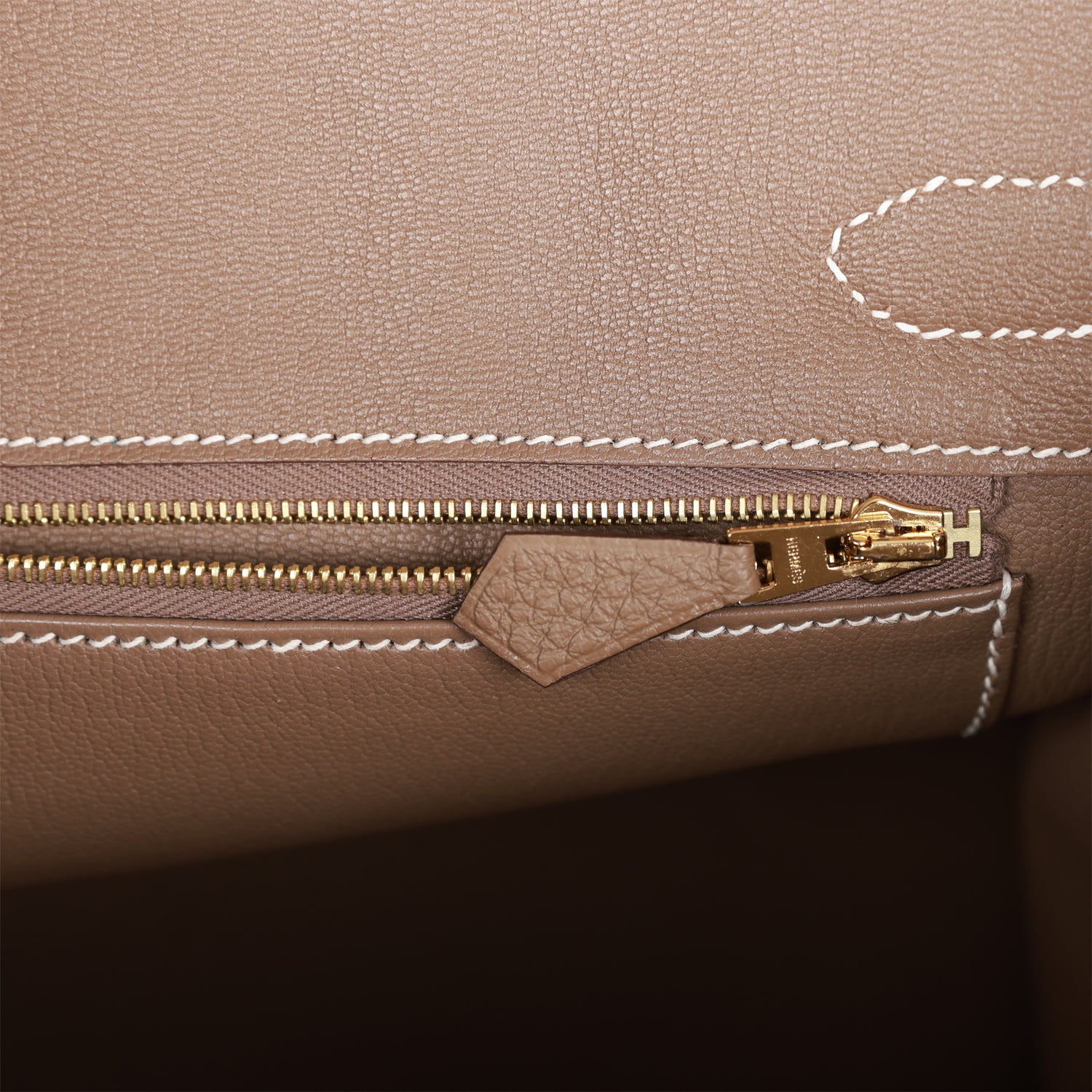 HMS Birkin 30 Etoupe Togo Gold Hardware