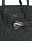 HMS Birkin 25 Vert Fonce Togo Palladium Hardware