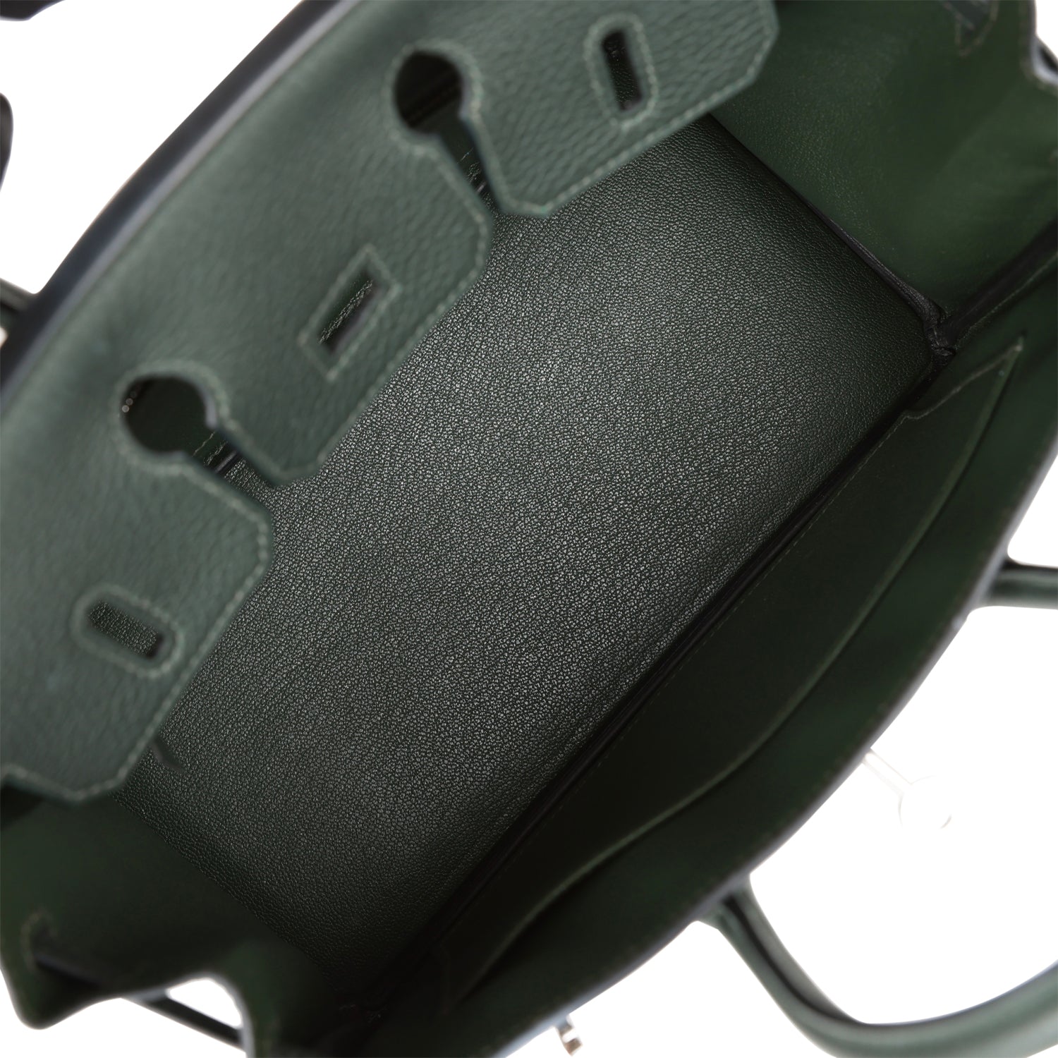 HMS Birkin 25 Vert Fonce Togo Palladium Hardware
