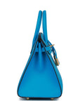 HMS Birkin Sellier 25 Bleu Frida Epsom Gold Hardware