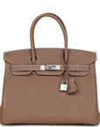 HMS Birkin 30 Etoupe Togo Palladium Hardware