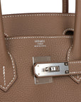 HMS Birkin 30 Etoupe Togo Palladium Hardware