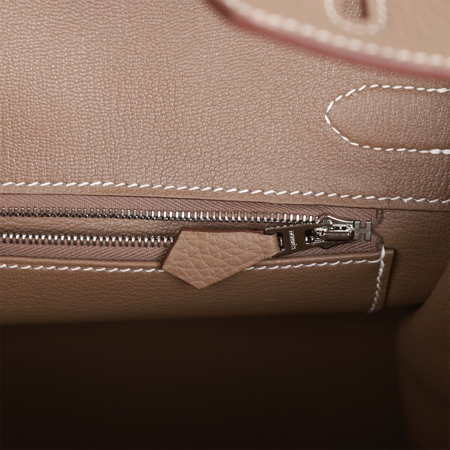 HMS Birkin 30 Etoupe Togo Palladium Hardware